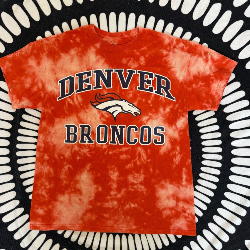 Custom Reverse Dyed Denver Broncos T-Shirt